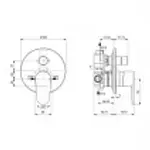 Casa si Gradina - Sanitare - Lavoar baie si accesorii - Baterii sanitare - Unitate comanda Ideal Standard Alu+, 2 iesiri, include valva, mat, cupru, A7193RO - Infinity.ro