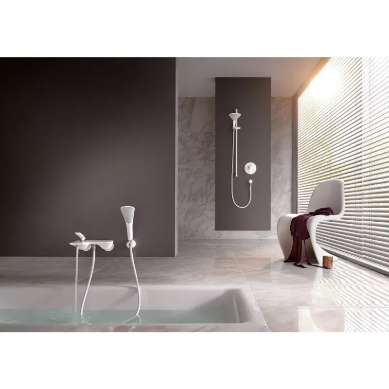 Casa si Gradina - Sanitare - Lavoar baie si accesorii - Baterii sanitare - Unitate comanda Kludi Balance 526559175, 1/2'', monocomanda, 1 iesire, necesita set fixare, alb - Infinity.ro