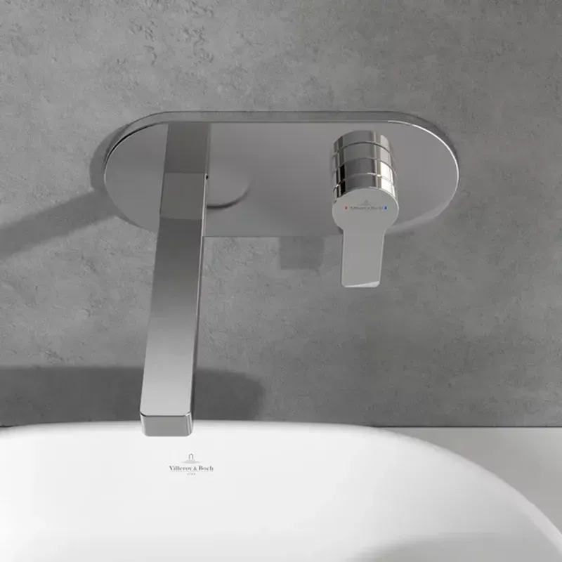 Casa si Gradina - Sanitare - Lavoar baie si accesorii - Baterii sanitare - Baterie lavoar incastrata Villeroy&Boch Architectura monocomanda crom lucios fara corp ingropat - Infinity.ro