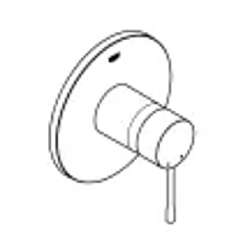 Casa si Gradina - Sanitare - Lavoar baie si accesorii - Baterii sanitare - Unitate comanda Grohe Essence, 1 functie, necesita valva, mat, negru, 24168KF1 - Infinity.ro