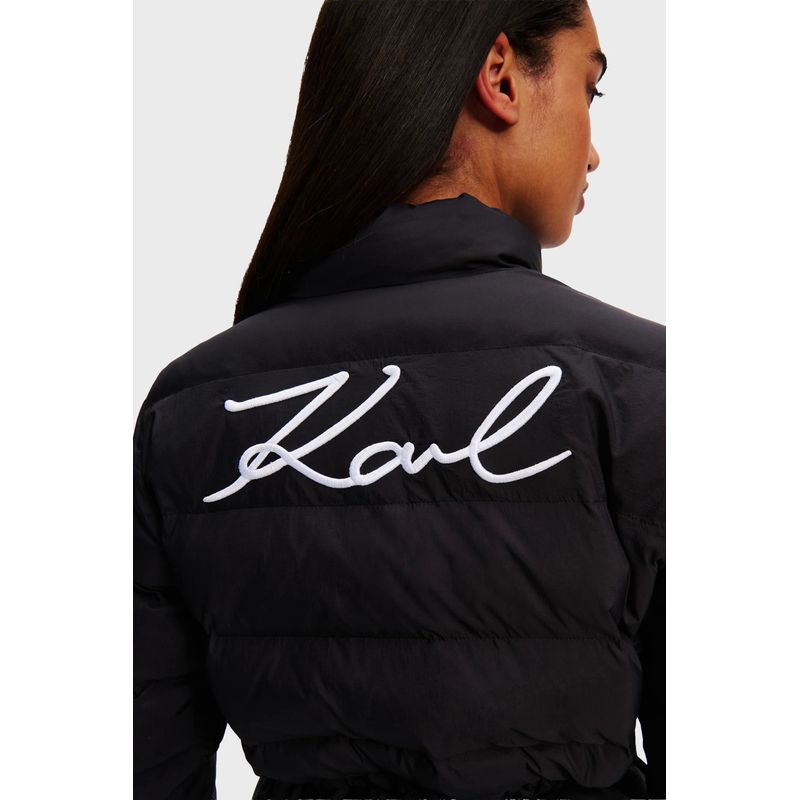 Fashion, accesorii si bijuterii - Femei - Imbracaminte femei - Jachete si geci femei - Jacheta scurta dama Karl Lagerfeld A1W15049 Negru S INTL - Infinity.ro