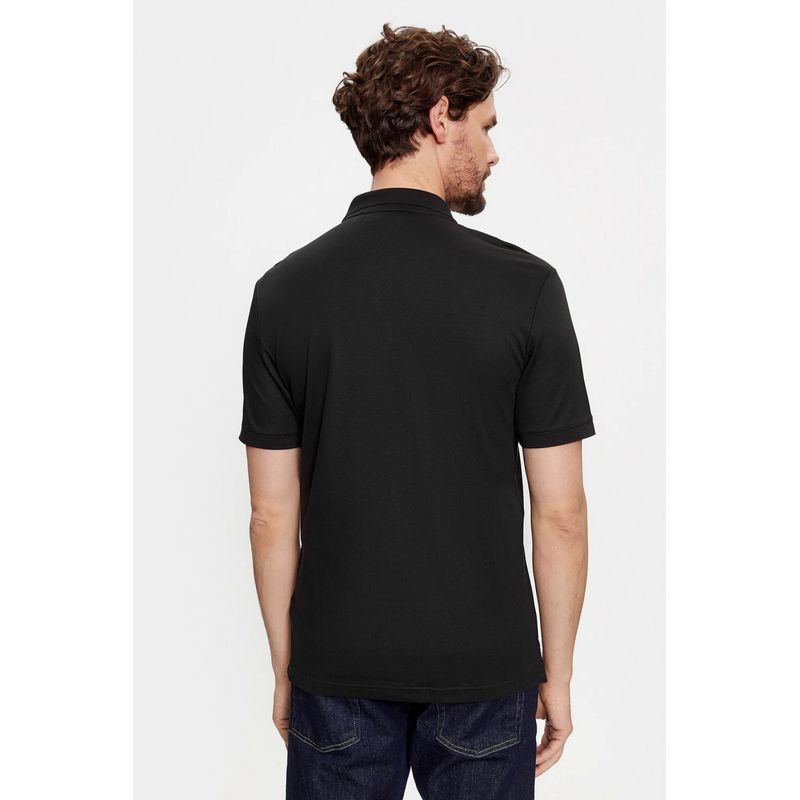 Fashion, accesorii si bijuterii - Barbati - Imbracaminte - Tricouri si bluze barbati - Tricou polo barbati Calvin Klein K10K111657 S INTL Negru - Infinity.ro