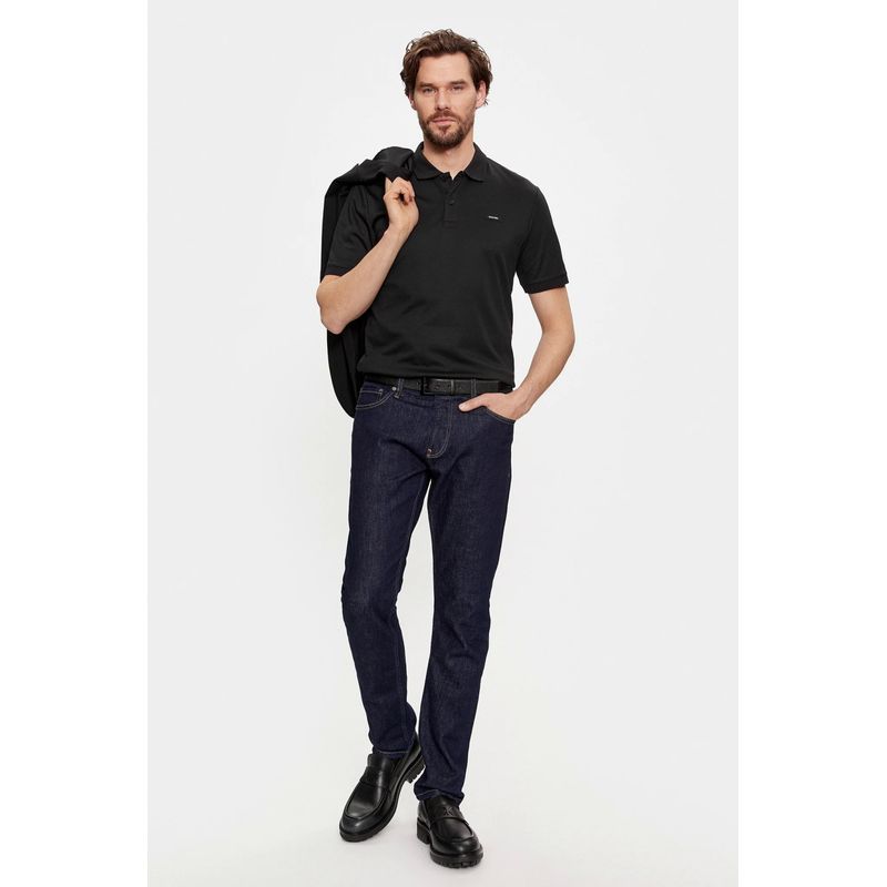Fashion, accesorii si bijuterii - Barbati - Imbracaminte - Tricouri si bluze barbati - Tricou polo barbati Calvin Klein K10K111657 S INTL Negru - Infinity.ro