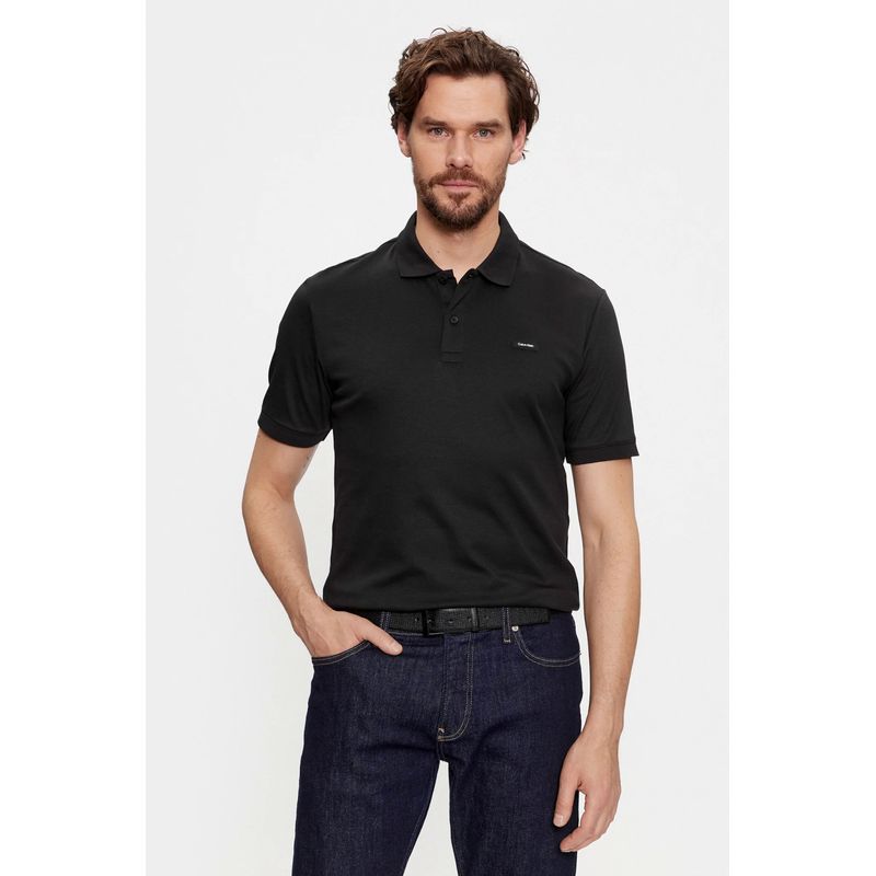Fashion, accesorii si bijuterii - Barbati - Imbracaminte - Tricouri si bluze barbati - Tricou polo barbati Calvin Klein K10K111657 S INTL Negru - Infinity.ro