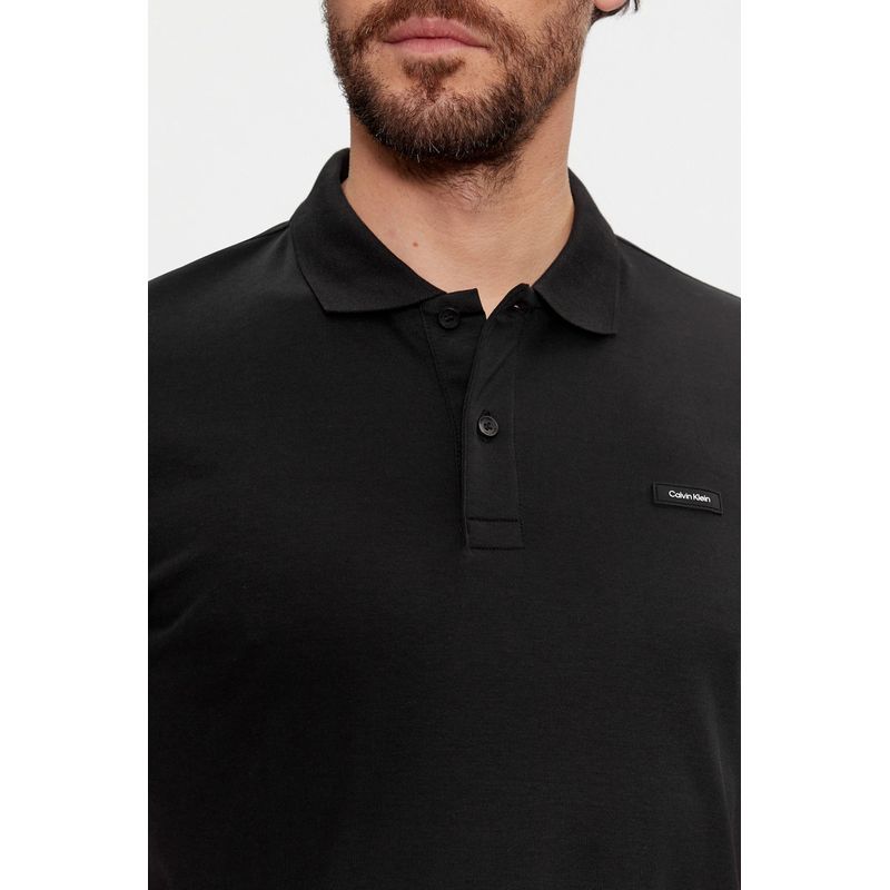 Fashion, accesorii si bijuterii - Barbati - Imbracaminte - Tricouri si bluze barbati - Tricou polo barbati Calvin Klein K10K111657 S INTL Negru - Infinity.ro