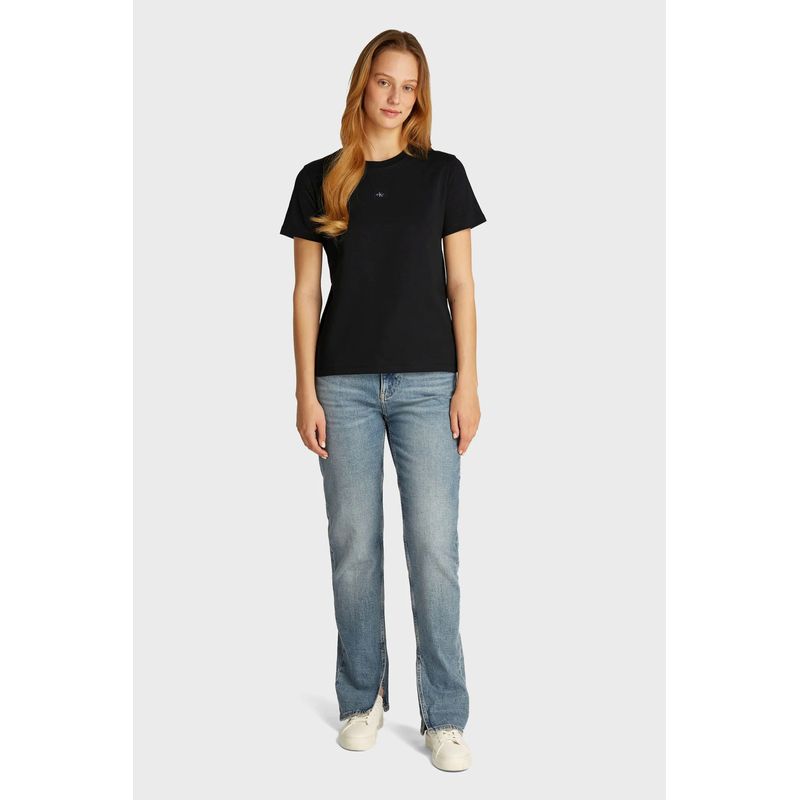 Fashion, accesorii si bijuterii - Femei - Imbracaminte femei - Tricouri si topuri femei - Tricou dama  Calvin Klein Jeans  J20J225084 XS INTL Negru - Infinity.ro