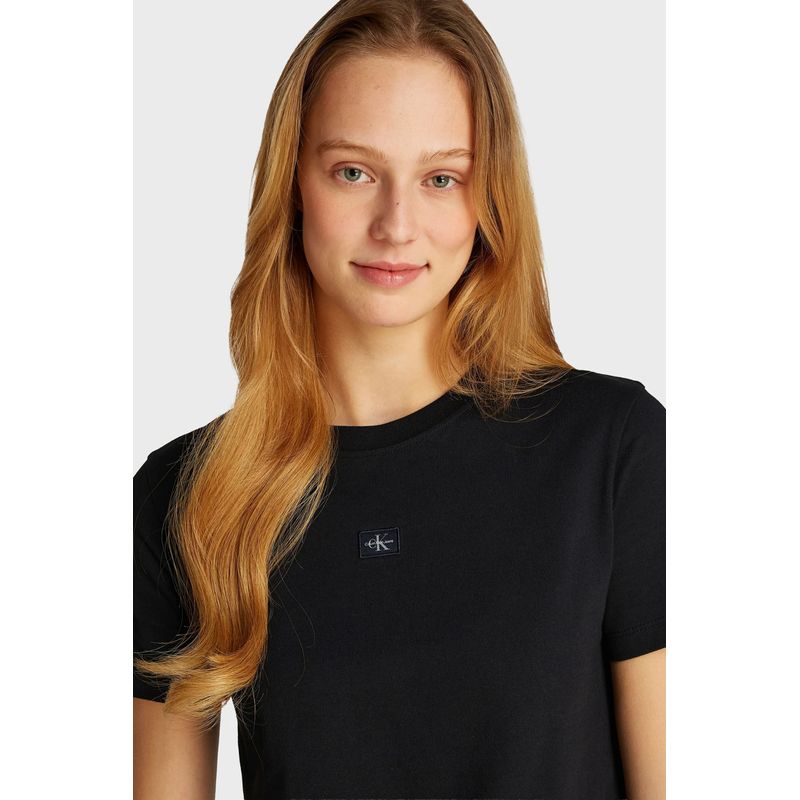 Fashion, accesorii si bijuterii - Femei - Imbracaminte femei - Tricouri si topuri femei - Tricou dama  Calvin Klein Jeans  J20J225084 XS INTL Negru - Infinity.ro