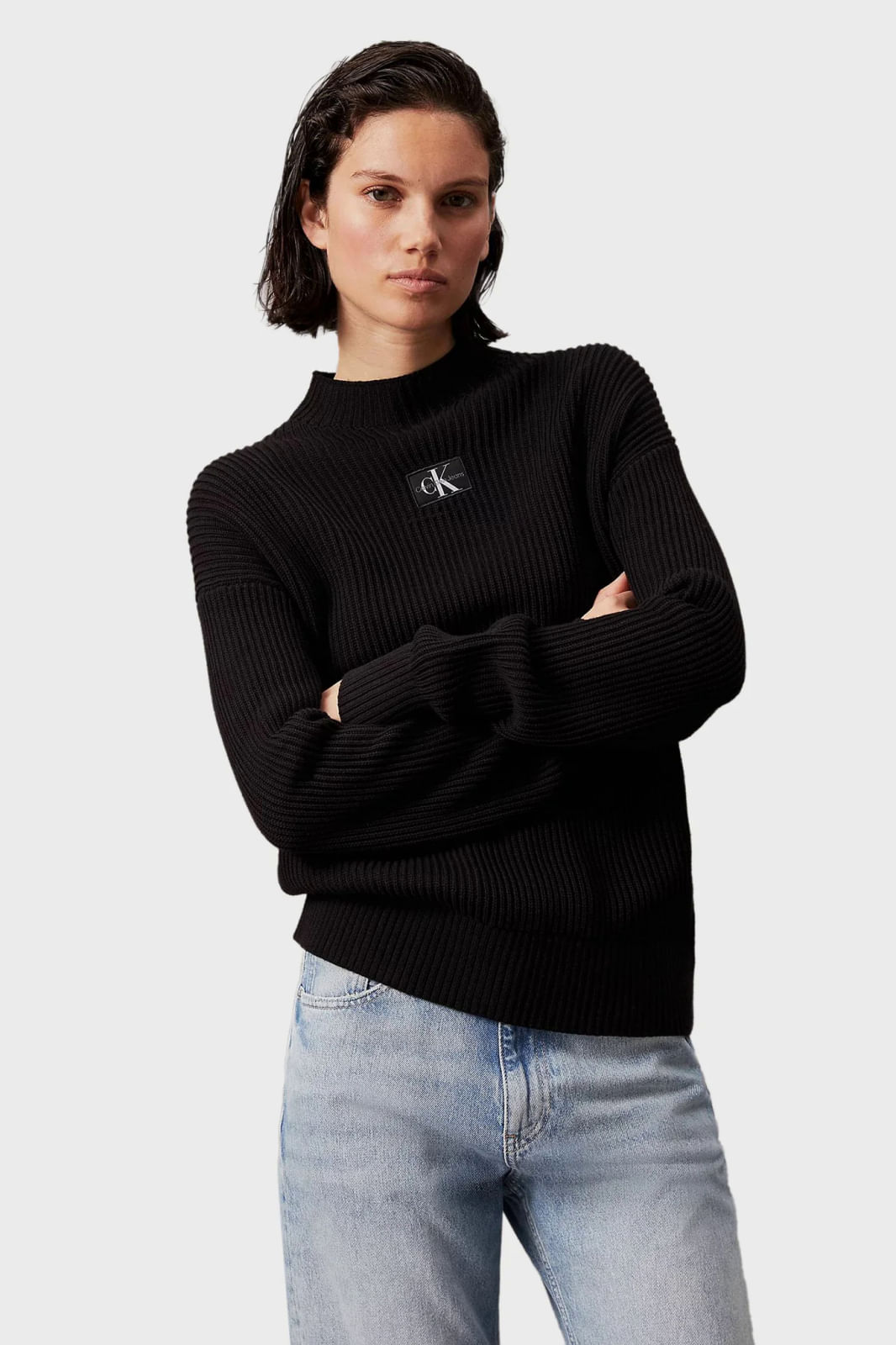 Pulover dama Calvin Klein Jeans  J20J223609 Negru