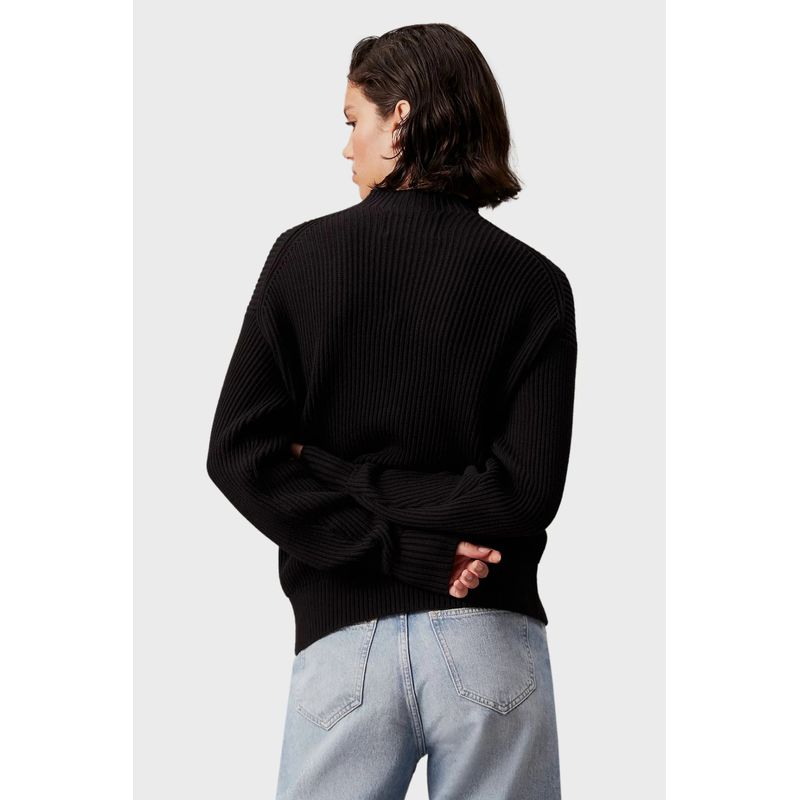 Fashion, accesorii si bijuterii - Femei - Imbracaminte femei - Pulovere femei - Pulover dama Calvin Klein Jeans  J20J223609 Negru XS INTL - Infinity.ro