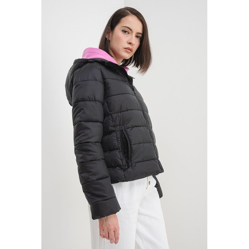 Fashion, accesorii si bijuterii - Femei - Imbracaminte femei - Jachete si geci femei - Geaca dama Karl Lagerfeld Jeans A3W15026 Negru M INTL - Infinity.ro