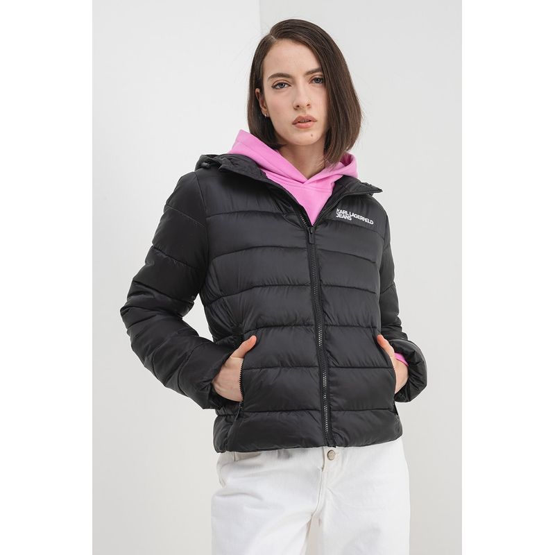 Fashion, accesorii si bijuterii - Femei - Imbracaminte femei - Jachete si geci femei - Geaca dama Karl Lagerfeld Jeans A3W15026 Negru M INTL - Infinity.ro