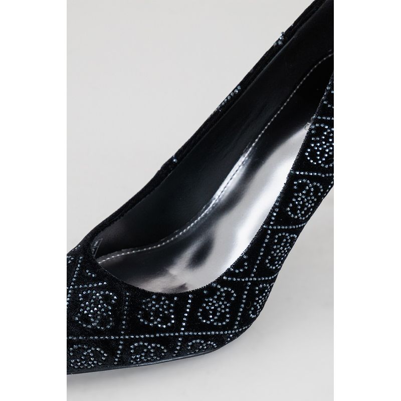 Fashion, accesorii si bijuterii - Femei - Incaltaminte femei - Pantofi femei - Pantofi stiletto Guess cu aspect de catifea Rican 36 EU Negru - Infinity.ro