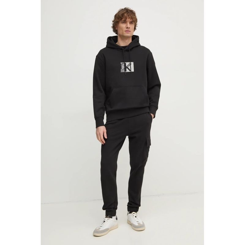 Fashion, accesorii si bijuterii - Barbati - Imbracaminte - Hanorace barbati - Hanorac barbati Calvin Klein jeans J30J327118 Negru M INTL - Infinity.ro