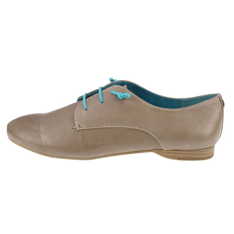 Fashion, accesorii si bijuterii - Femei - Incaltaminte femei - Sneakers si tenisi femei - Pantofi dama Tamaris Boyfriend, piele naturala, bej 38 - Infinity.ro
