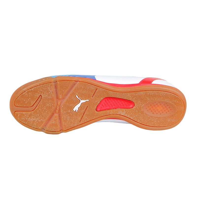 Sport si Outdoor - Echipament Sportiv - Incaltaminte sport - Pantofi sport - Ghete fotbal sala Puma EvoSPEED 5 IT, white-limoges-red 46 - Infinity.ro