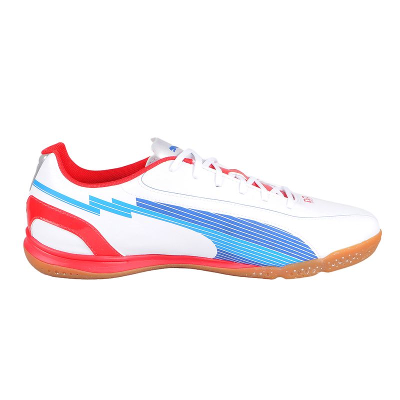 Sport si Outdoor - Echipament Sportiv - Incaltaminte sport - Pantofi sport - Ghete fotbal sala Puma EvoSPEED 5 IT, white-limoges-red 46 - Infinity.ro