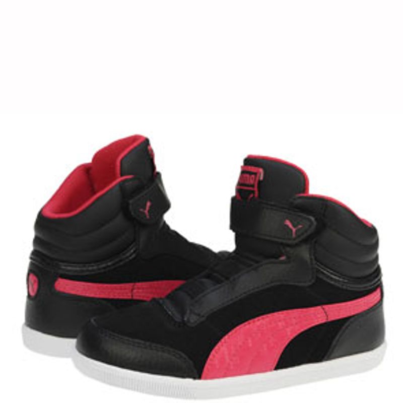 Fashion, accesorii si bijuterii - Copii - Incaltaminte copii - Ghete si cizme copii - Ghete fete Puma Glyde court V, black-virtual pink 19 - Infinity.ro