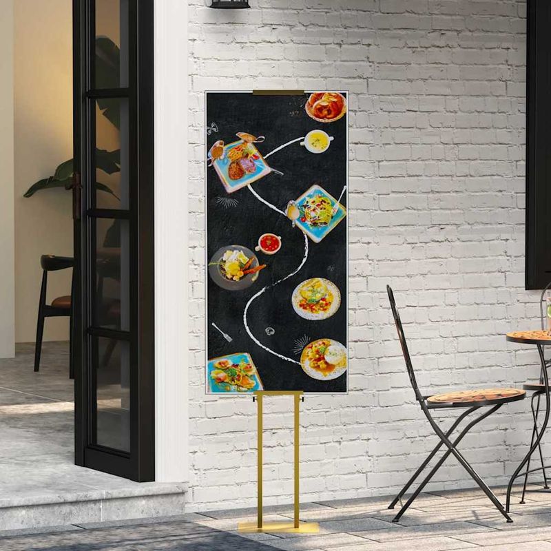 Casa si Gradina - Decoratiuni - Decoratiuni petrecere - Accesorii pentru petrecere - Panouri pentru Targuri 2 pcs Auriu 30 x 24 x 208 cm Fier - Infinity.ro