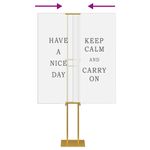 Casa si Gradina - Decoratiuni - Decoratiuni petrecere - Accesorii pentru petrecere - Panouri pentru Targuri 2 pcs Auriu 30 x 24 x 208 cm Fier - Infinity.ro