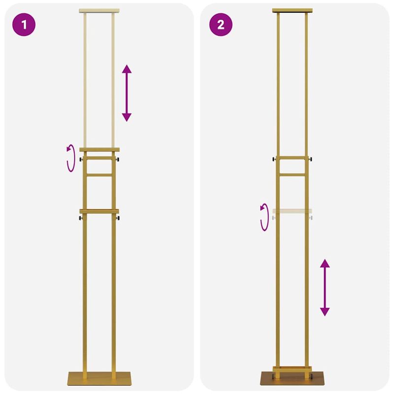 Casa si Gradina - Decoratiuni - Decoratiuni petrecere - Accesorii pentru petrecere - Panouri pentru Targuri 2 pcs Auriu 30 x 24 x 208 cm Fier - Infinity.ro