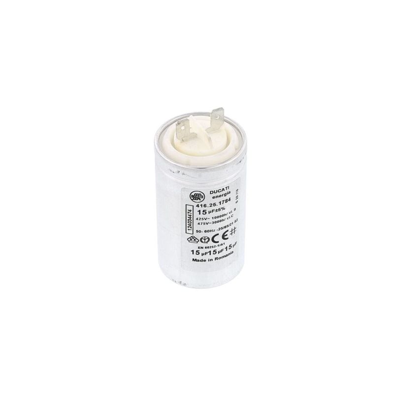 Electronice si Electrocasnice - Masini si uscatoare de rufe - Accesorii masini de spalat si uscatoare - Condensator Ducati 10uF pentru uscator de haine 416251229 Electrolux AEG 1250020615 compatibil - Infinity.ro