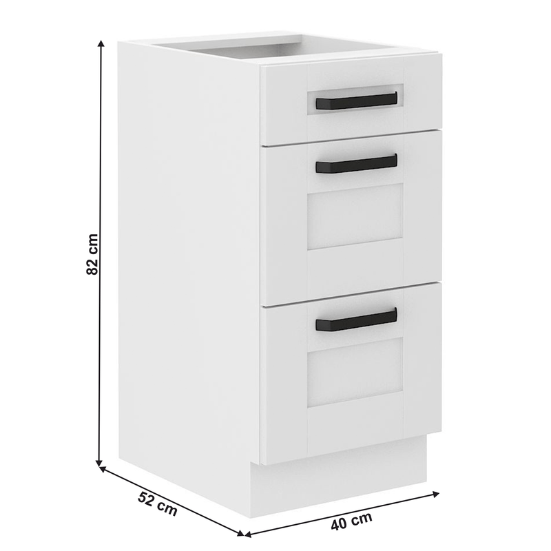 Casa si Gradina - Mobilier - Dulapuri si sifoniere - Dulapuri - Dulap inferior, alb, LULA 40 D 3S BB - Infinity.ro