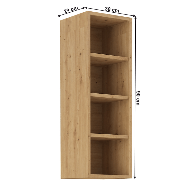 Casa si Gradina - Mobilier - Dulapuri si sifoniere - Dulapuri - Dulap superior cu rafturi, stejar artizan, LULA 30 G-90 OTW - Infinity.ro