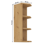 Casa si Gradina - Mobilier - Dulapuri si sifoniere - Dulapuri - Dulap superior cu rafturi, stejar artizan, LULA 30 G-72 ZAK - Infinity.ro