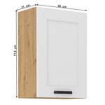 Casa si Gradina - Mobilier - Dulapuri si sifoniere - Dulapuri - Dulap superior, alb/stejar artizan, LULA 50 G-72 1F - Infinity.ro