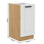 Casa si Gradina - Mobilier - Dulapuri si sifoniere - Dulapuri - Dulap inferior, alb/stejar artizan, LULA 40D 1F BB - Infinity.ro