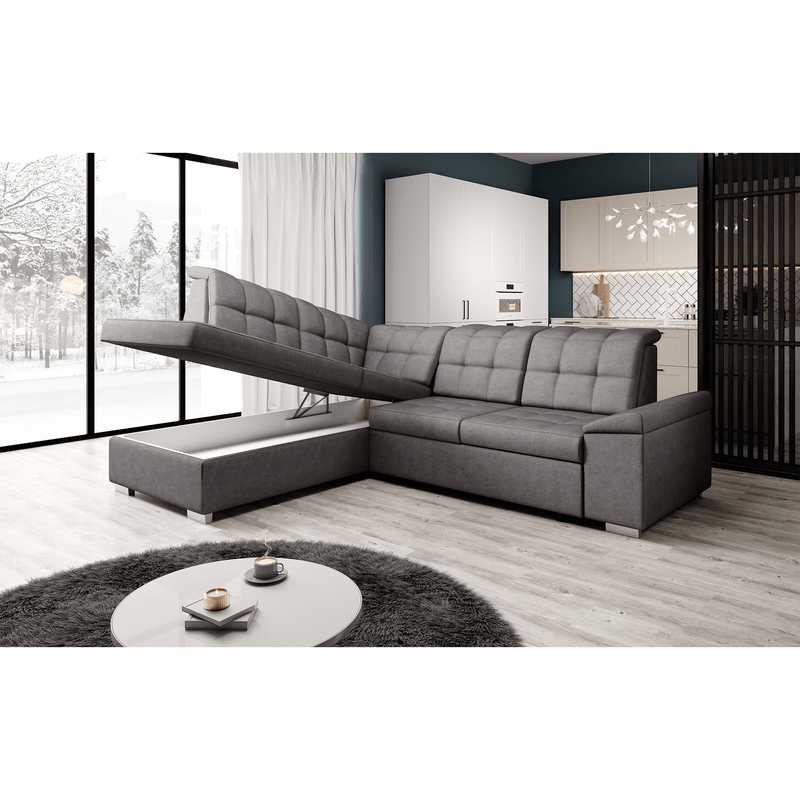 Casa si Gradina - Mobilier - Canapele si coltare - Canapele - Canapea extensibila, gri-maroniu, stanga, OREO ROH - Infinity.ro