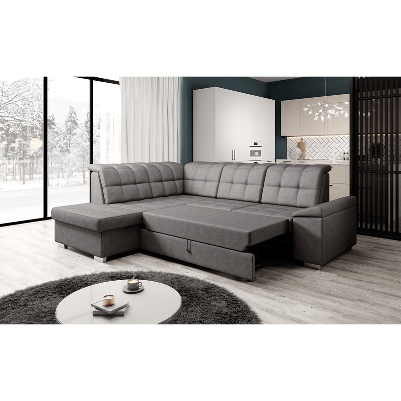 Casa si Gradina - Mobilier - Canapele si coltare - Canapele - Canapea extensibila, gri-maroniu, stanga, OREO ROH - Infinity.ro