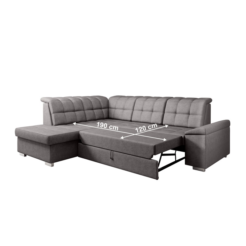 Casa si Gradina - Mobilier - Canapele si coltare - Canapele - Canapea extensibila, gri-maroniu, stanga, OREO ROH - Infinity.ro