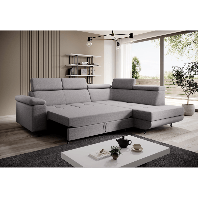 Casa si Gradina - Mobilier - Canapele si coltare - Canapele - Canapea extensibila, gri deschis, dreapta, JOGI ROH - Infinity.ro