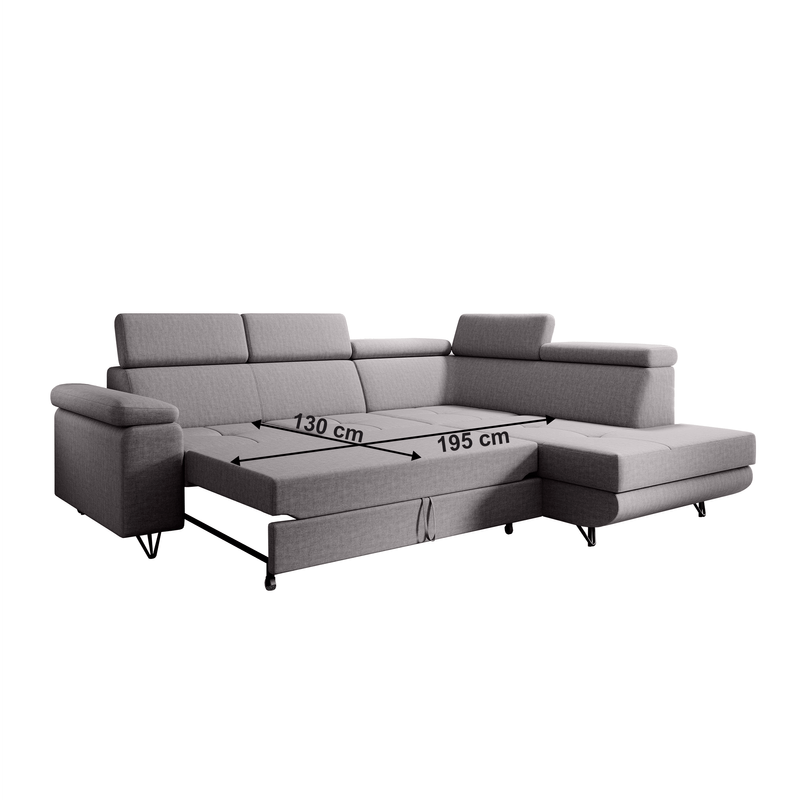 Casa si Gradina - Mobilier - Canapele si coltare - Canapele - Canapea extensibila, gri deschis, dreapta, JOGI ROH - Infinity.ro