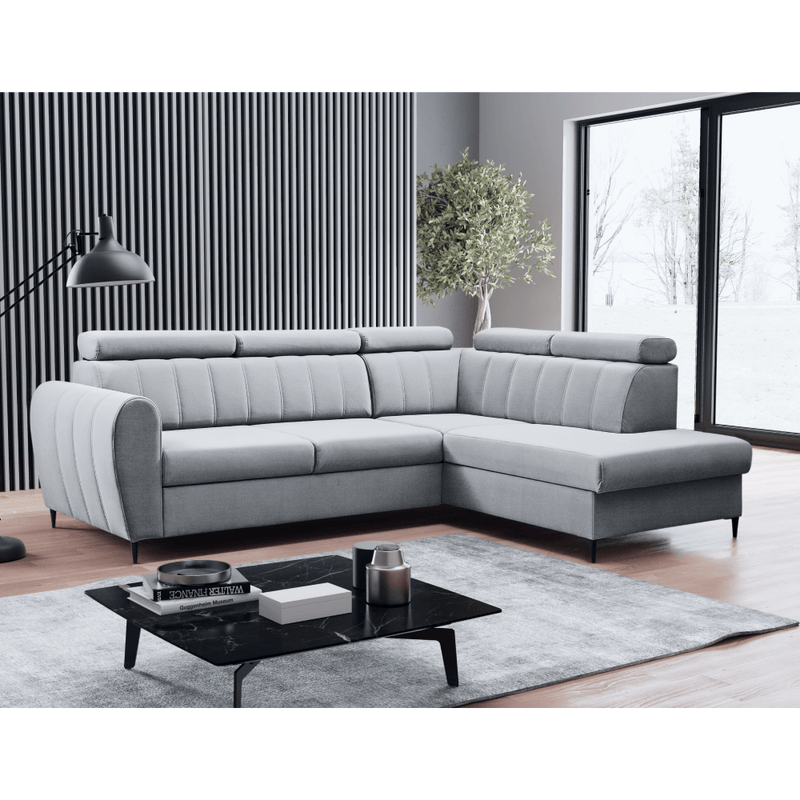 Casa si Gradina - Mobilier - Canapele si coltare - Canapele - Canapea extensibila, gri deschis, dreapta, KORIO L - Infinity.ro