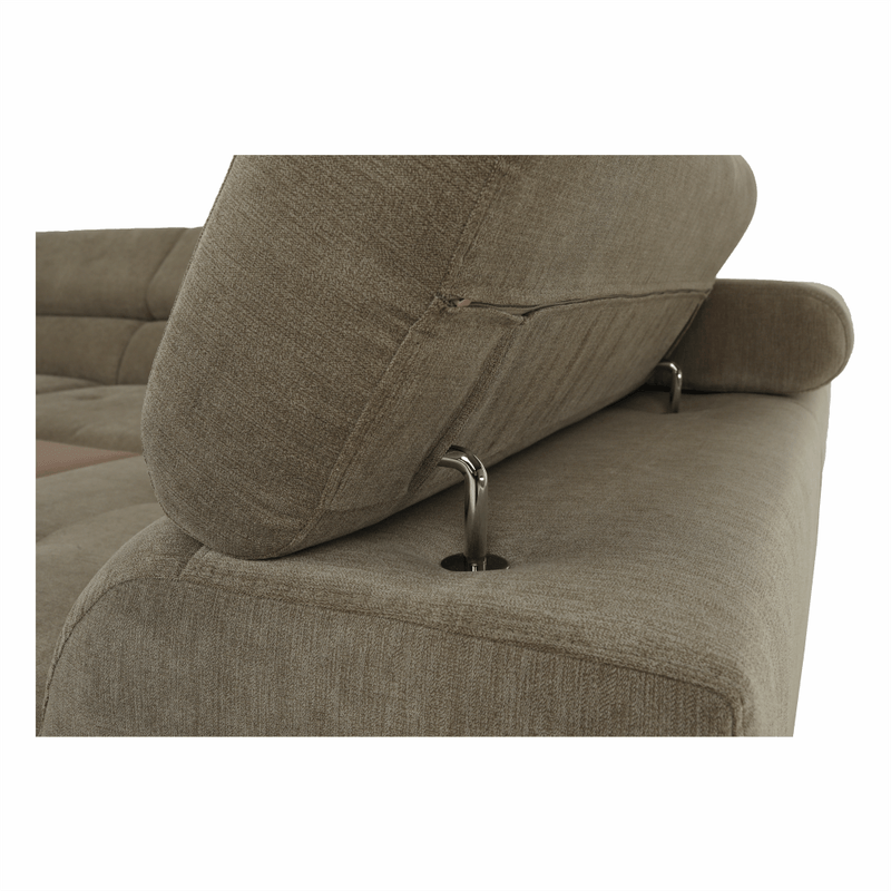 Casa si Gradina - Mobilier - Canapele si coltare - Canapele - Set canapea cu spatiu de depozitare, maro deschis melanj, material textil, dreapta, BUTON R - Infinity.ro