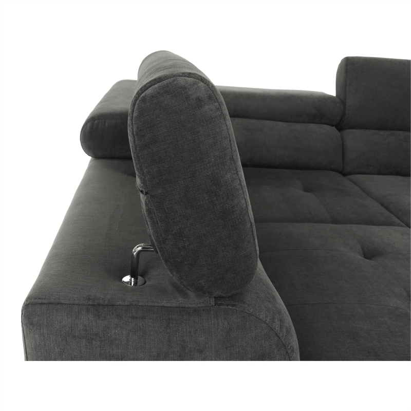 Casa si Gradina - Mobilier - Canapele si coltare - Canapele - Set canapea cu spatiu de depozitare, gri, material textil, stanga, BUTON R - Infinity.ro