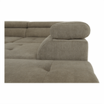 Casa si Gradina - Mobilier - Canapele si coltare - Canapele - Set canapea cu spatiu de depozitare, maro deschis melanj, material textil, dreapta, BUTON R - Infinity.ro