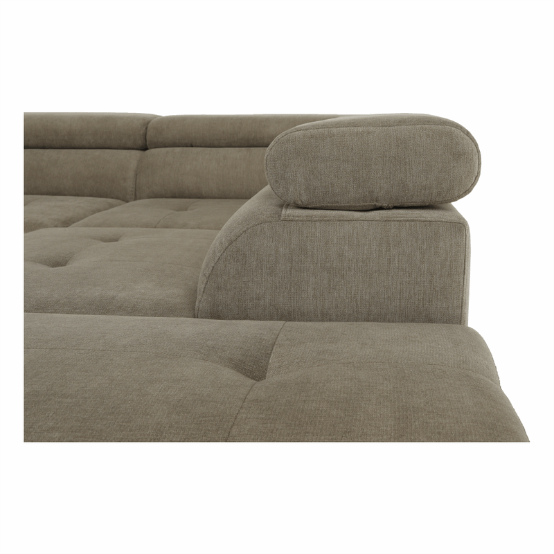Casa si Gradina - Mobilier - Canapele si coltare - Canapele - Set canapea cu spatiu de depozitare, maro deschis melanj, material textil, dreapta, BUTON R - Infinity.ro