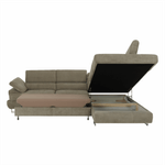Casa si Gradina - Mobilier - Canapele si coltare - Canapele - Set canapea cu spatiu de depozitare, maro deschis melanj, material textil, dreapta, BUTON R - Infinity.ro