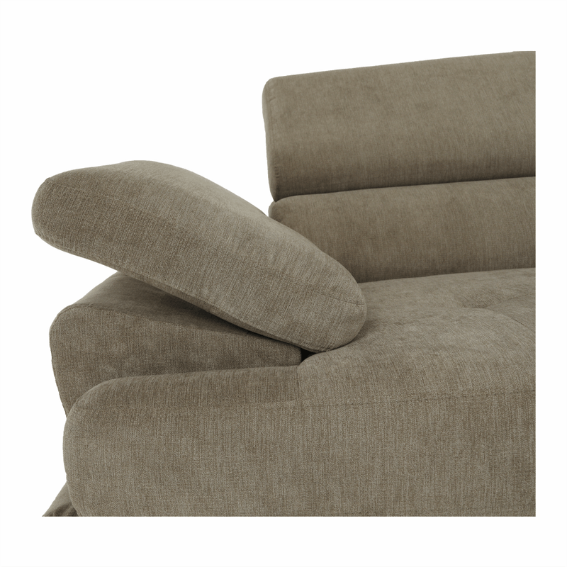 Casa si Gradina - Mobilier - Canapele si coltare - Canapele - Set canapea cu spatiu de depozitare, maro deschis melanj, material textil, dreapta, BUTON R - Infinity.ro