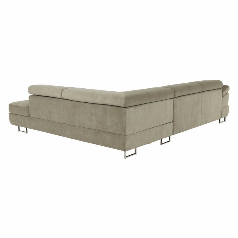 Casa si Gradina - Mobilier - Canapele si coltare - Canapele - Set canapea cu spatiu de depozitare, maro deschis melanj, material textil, dreapta, BUTON R - Infinity.ro