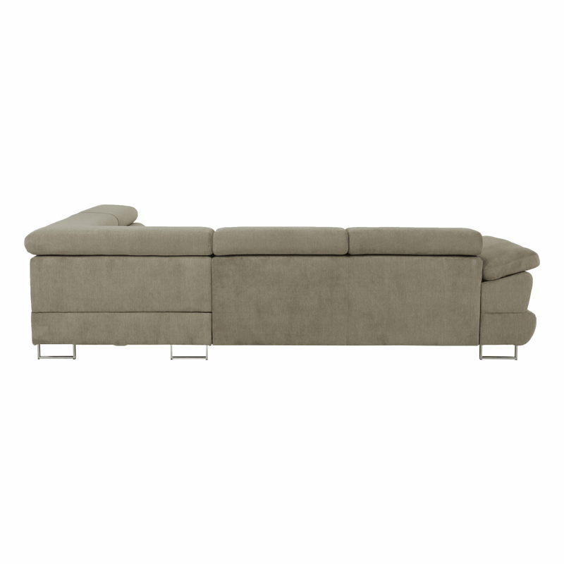 Casa si Gradina - Mobilier - Canapele si coltare - Canapele - Set canapea cu spatiu de depozitare, maro deschis melanj, material textil, dreapta, BUTON R - Infinity.ro