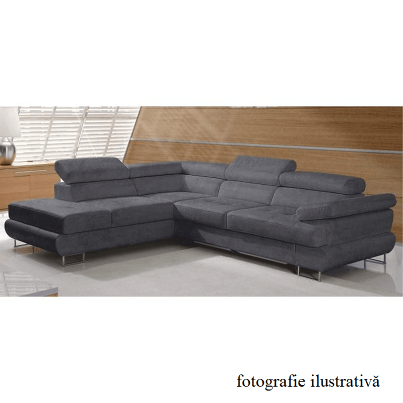 Casa si Gradina - Mobilier - Canapele si coltare - Canapele - Set canapea, gri, material textil, stanga, BUTON P - Infinity.ro