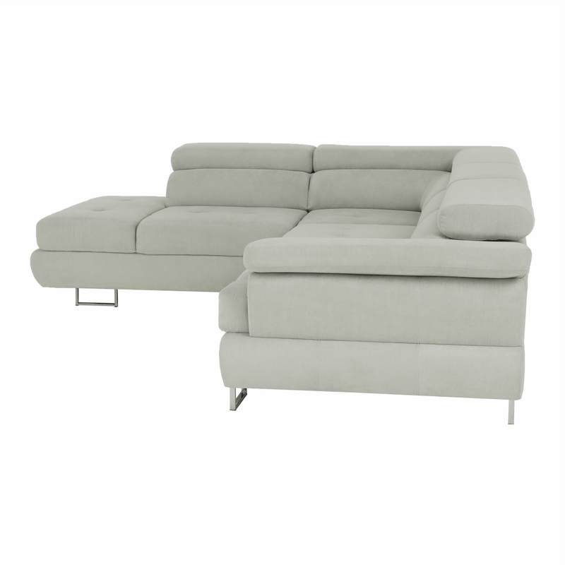 Casa si Gradina - Mobilier - Canapele si coltare - Canapele - Set canapea cu spatiu de depozitare, gri deschis, material textil, stanga, BUTON R - Infinity.ro