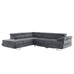 Casa si Gradina - Mobilier - Canapele si coltare - Canapele - Set canapea, gri, material textil, stanga, BUTON P - Infinity.ro