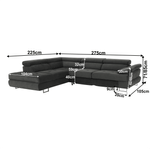 Casa si Gradina - Mobilier - Canapele si coltare - Canapele - Set canapea cu spatiu de depozitare, gri, material textil, stanga, BUTON R - Infinity.ro