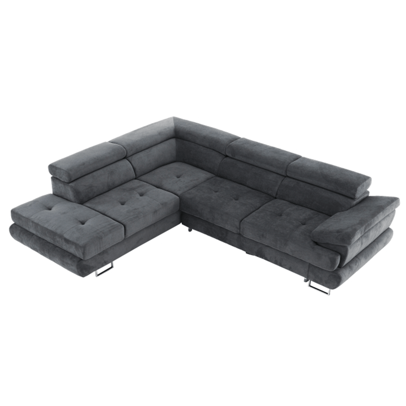 Casa si Gradina - Mobilier - Canapele si coltare - Canapele - Set canapea, gri, material textil, stanga, BUTON P - Infinity.ro