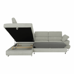 Casa si Gradina - Mobilier - Canapele si coltare - Canapele - Set canapea cu spatiu de depozitare, gri deschis, material textil, stanga, BUTON R - Infinity.ro